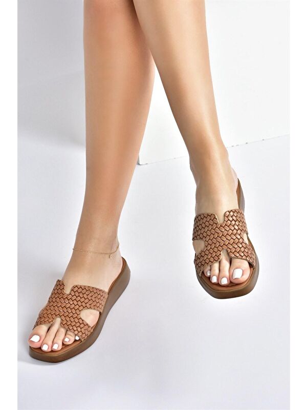 M291801603 Taba Kadın Terlik - Görsel 3