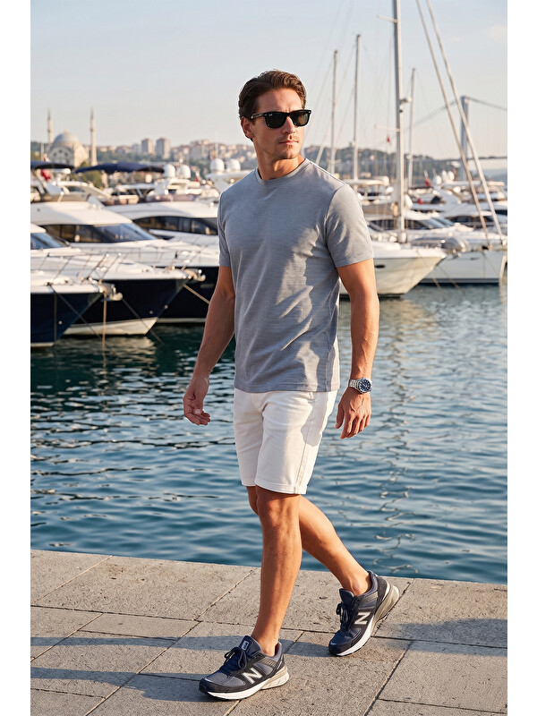 Buratti Streç Pamuklu Slim Fit Sıfır Yaka Tişört 5902639