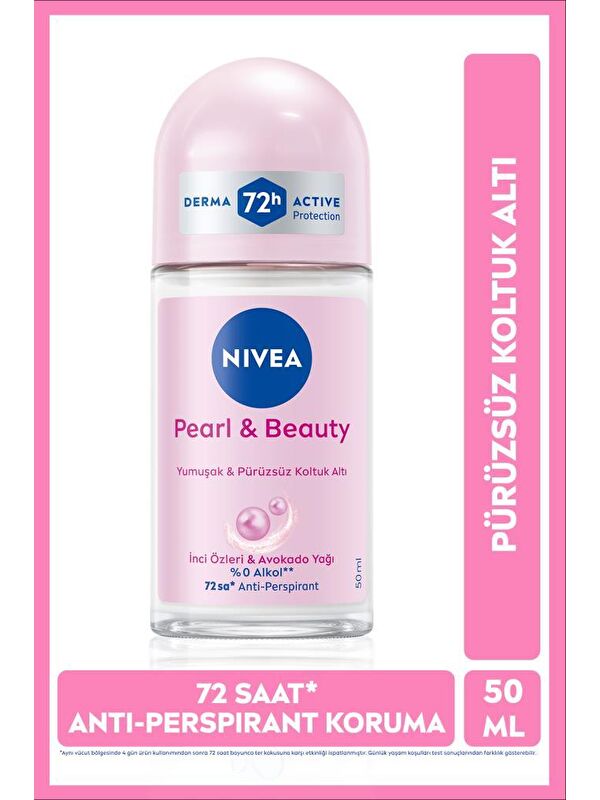 NIVEA Kadın Roll On Deodorant Pearl & Beauty 50 ml, 48 Saat Anti-Perspirant Koruma