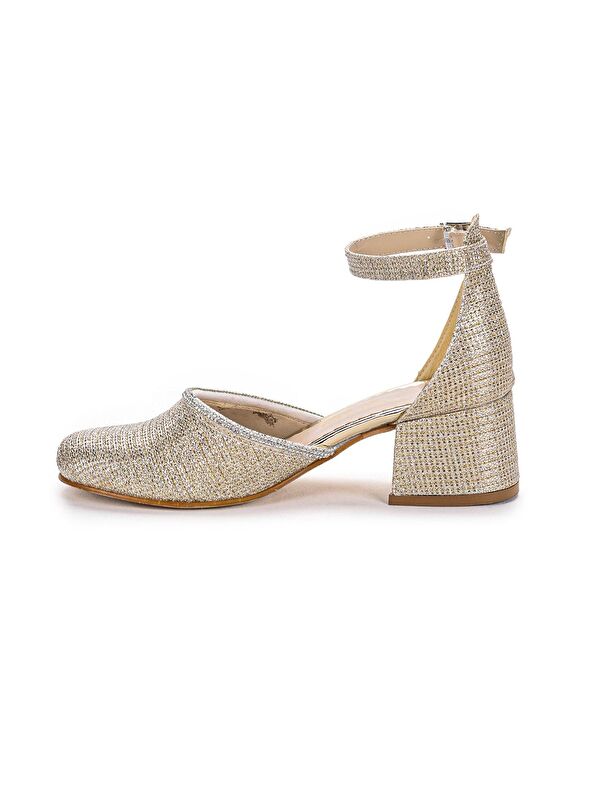 Ressa Çupra Taşlı Kız Çocuk 5 Cm Topuklu Sandalet Abiye Ayakkabı - Görsel 6