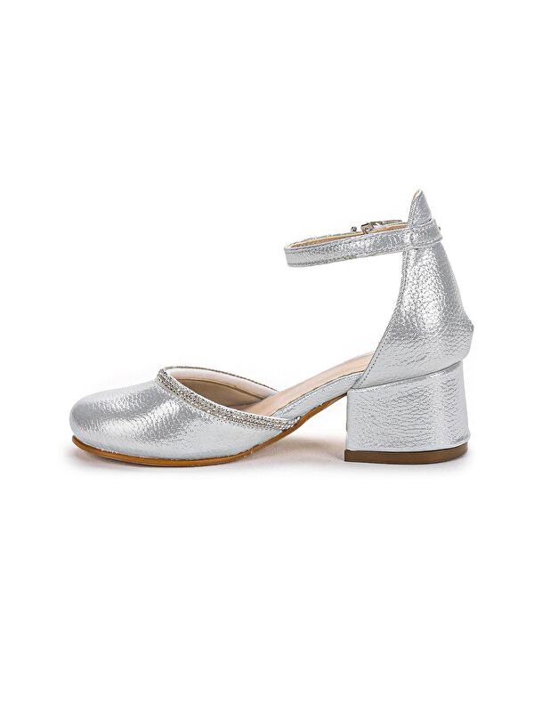 Ressa Vakko Taşlı Kız Çocuk 5 Cm Topuklu Sandalet Abiye Ayakkabı - Görsel 6