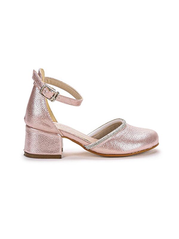 Ressa Vakko Taşlı Kız Çocuk 5 Cm Topuklu Sandalet Abiye Ayakkabı - Görsel 5