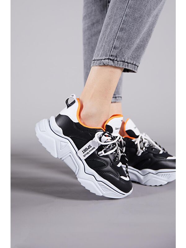 Kadın Siyah Beyaz Spor Ayakkabı Tbkpl - Görsel 3