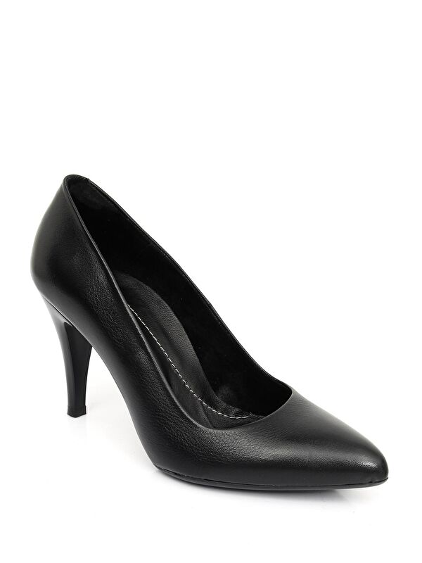 Gön Hakiki Deri Sivri Burun İnce Yüksek Topuklu Stiletto Kadın Ayakkabı 22354 - Görsel 6