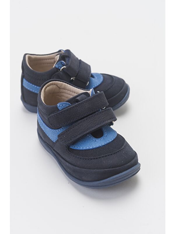 Erkek Çocuk Lacivert Hakiki Deri İlk Adım Günlük Ayakkabı - Görsel 3
