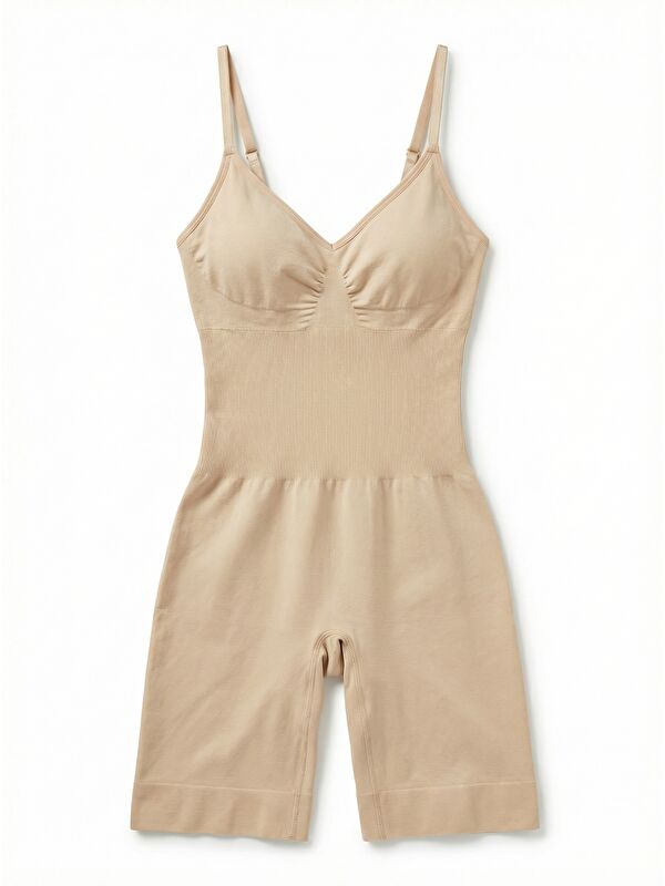 C&City C12011 Kadın Body Boxer Korse Ten