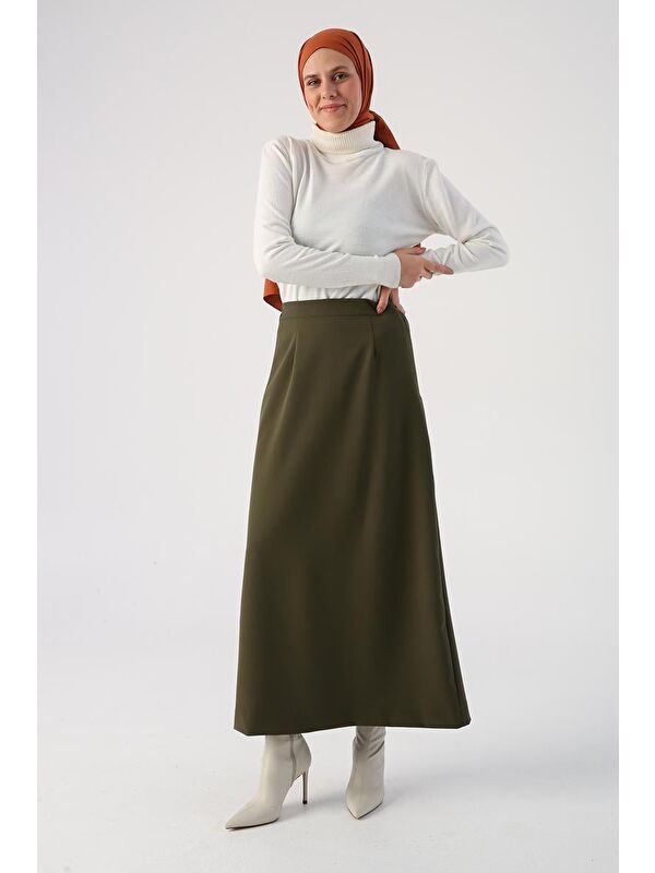 ALLDAY Haki Beli Lastikli Kalem Etek