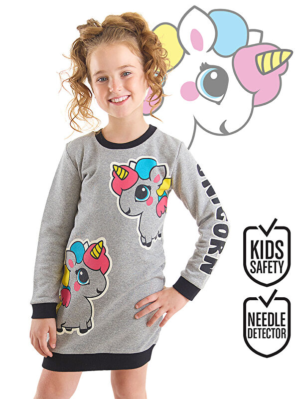 Denokids Kız Çocuk Sweat Elbise