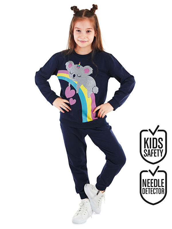 Denokids Simli Koala Kız Çocuk Eşofman Altı Takım