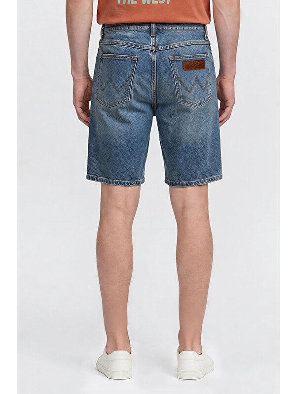 Wrangler Texas Pamuklu Regular Fit Normal Kesim Cepli Esnek Jean Denim Şort