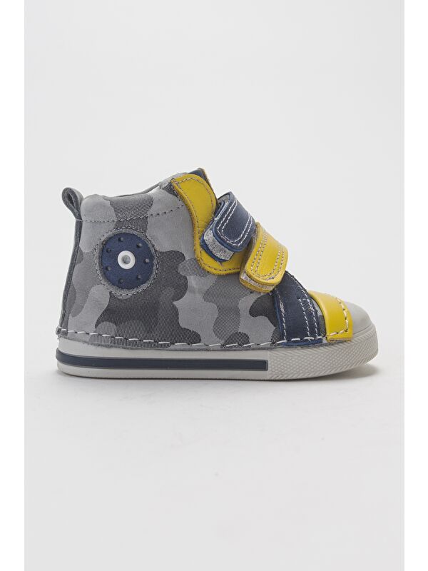 Erkek Çocuk Gri Hakiki Deri İlk Adım Bot - Görsel 5