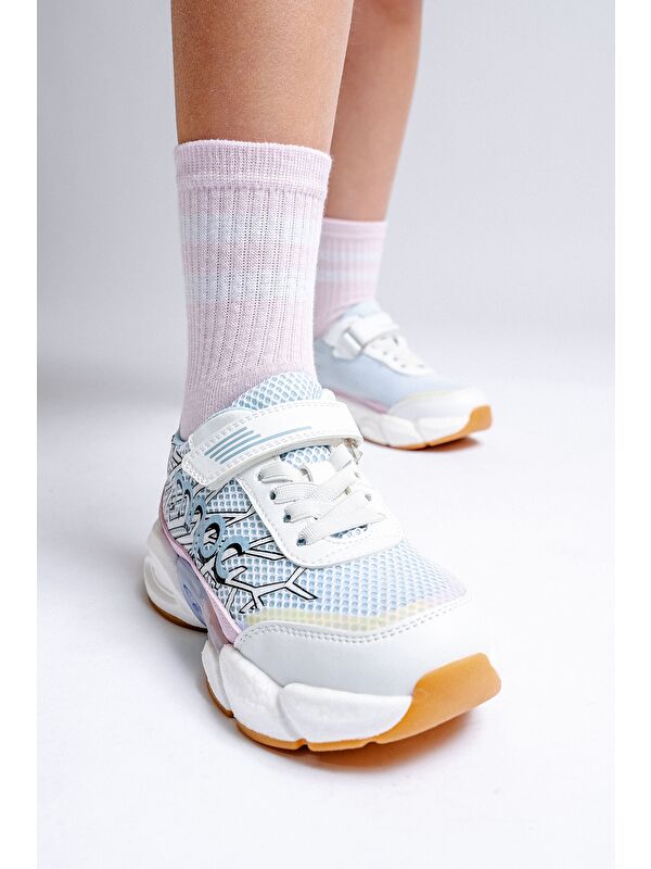 Kız Çocuk Beyaz Günlük Spor Ayakkabı - Görsel 3