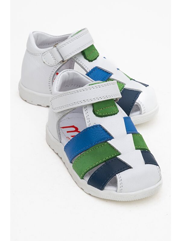 Mnpc Beyaz Mnpc Hakiki Deri Erkek Çocuk Günlük İlk Adım Ayakkabı