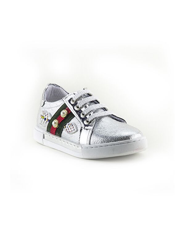 Kız Çocuk Gümüş Ortopedik Destekli Çocuk Ayakkabı - Görsel 3