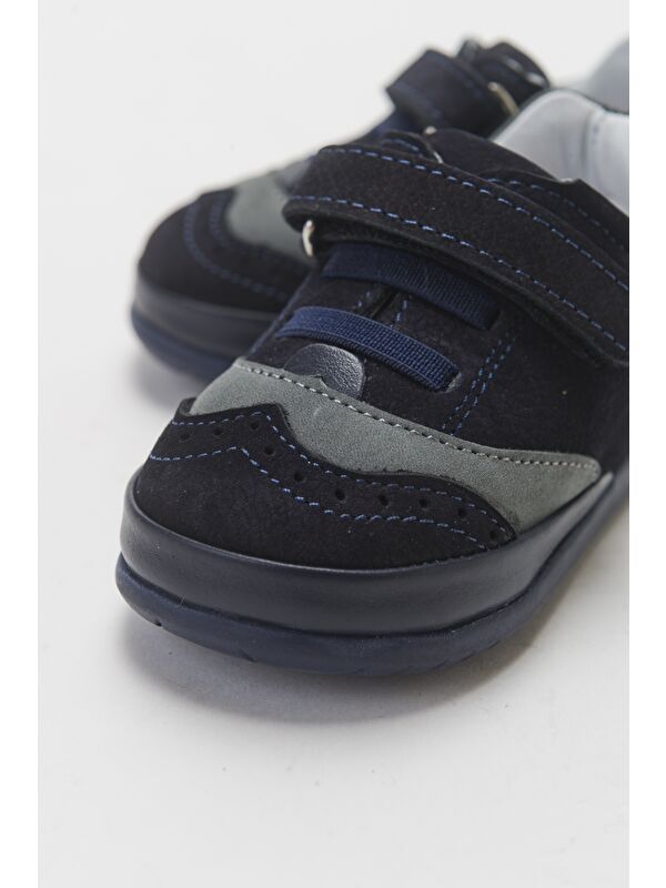 Erkek Çocuk Lacivert Hakiki Deri İlk Adım Günlük Ayakkabı - Görsel 2