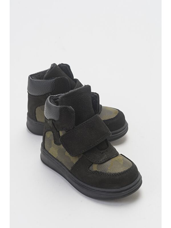 Erkek Çocuk Siyah Hakiki Deri Çocuk Bot - Görsel 3