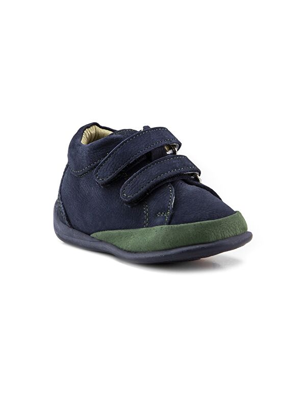 Unisex Çocuk Lacivert Deri Ortopedik Destekli İlk Adım Bot - Görsel 3