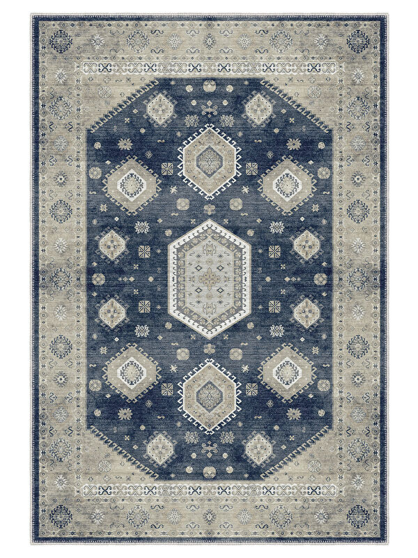 Homefesto Dekoratif Özel Tasarım Yıkanabilir İnce Kaymaz Tabanlı Modern Halı KECE FR24