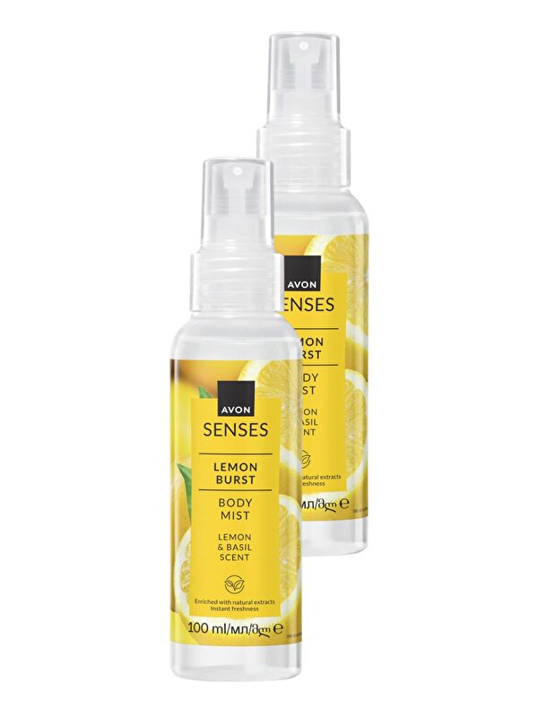 AVON Senses Lemon Burst Limon ve Reyhan Kokulu Vücut Spreyi 100 Ml. İkili Set