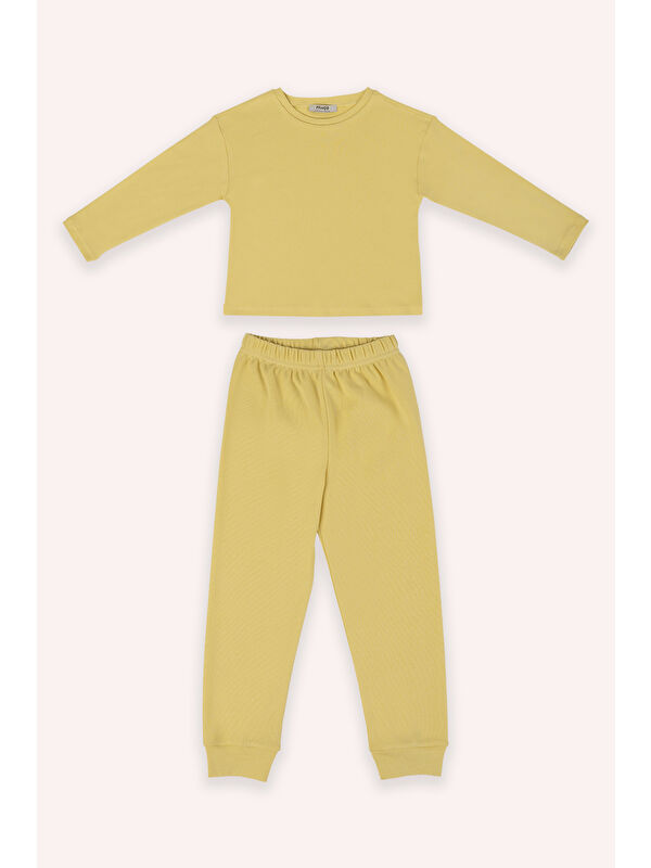 Panço Kız Çocuk Sarı Pijama Takımı
