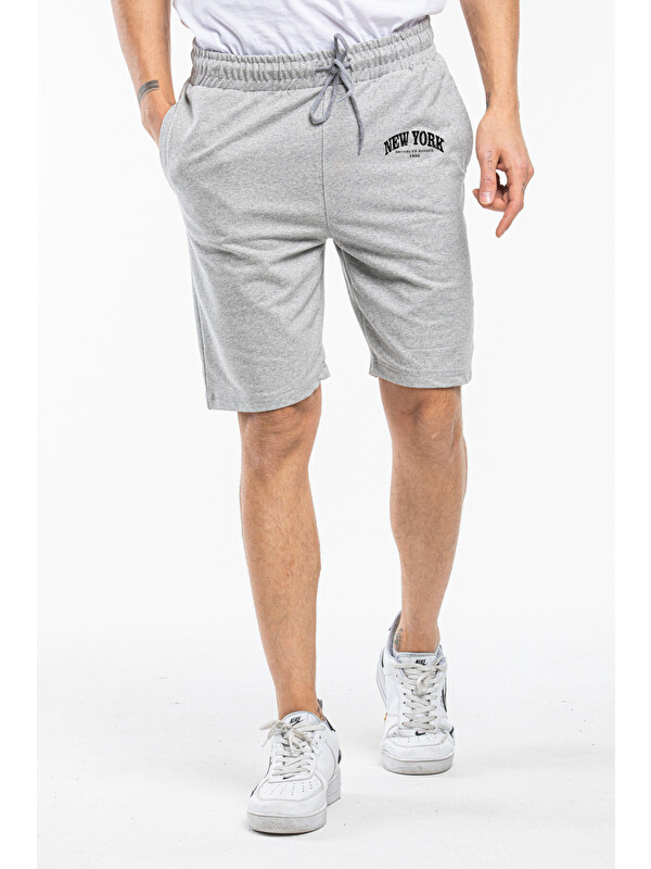 Süperlife Erkek New York Baskılı Slim Fit Kalıp Şort SPR25SR085