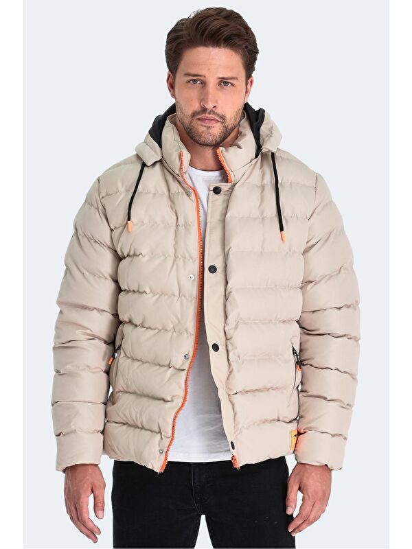 SLAZENGER SALINE Erkek Şişme Mont &amp; Kaban Taş Gri