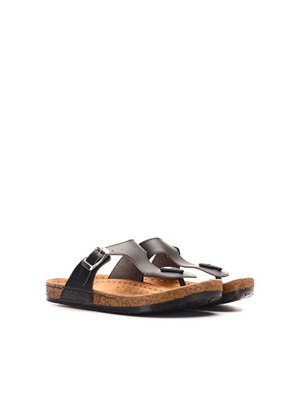 0475G Kadın Terlik Siyah - Görsel 4