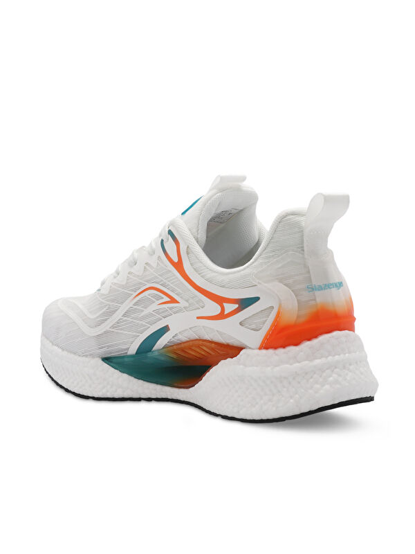 WARWICK Erkek Sneaker Ayakkabı Beyaz / Turuncu - Görsel 4