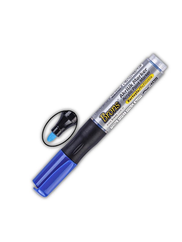 Brons Akrilik Marker Yuvarlak Uç 1 Adet Akrilik Markör Metal Seramik Ahşap Kumaş tuval cam taş