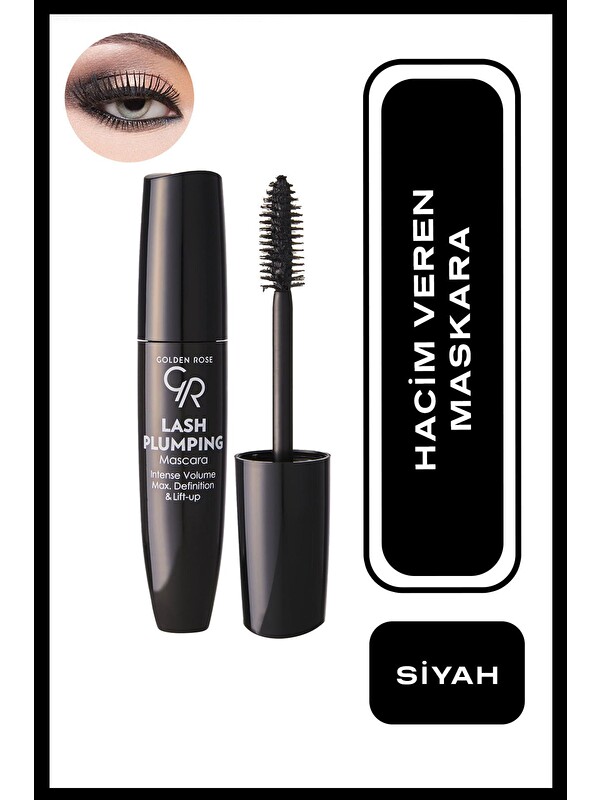 GOLDEN ROSE Lash Plumping Mascara - Black - Hacim Veren Maskara