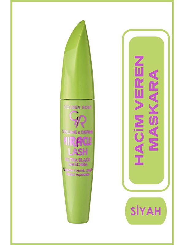 GOLDEN ROSE Volume & Define Miracle Lash Ultra Black Mascara - Hacim Veren Maskara