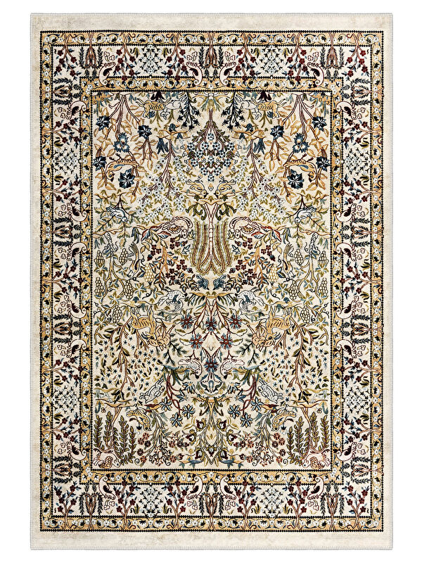 Homefesto Dekoratif Özel Tasarım Yıkanabilir İnce Kaymaz Tabanlı Modern Halı KECE FR11