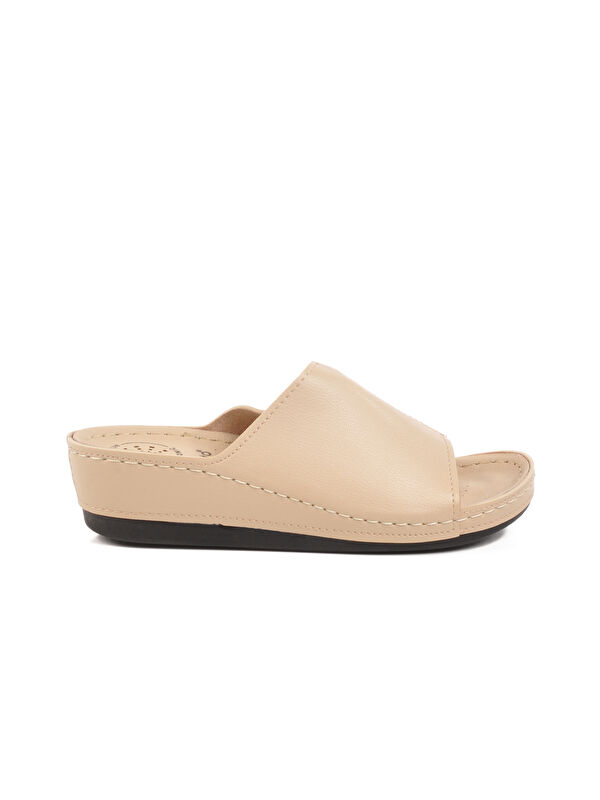 Bej Anatomik Dolgu Topuk Kadın Terlik 15.069 Z - Görsel 2