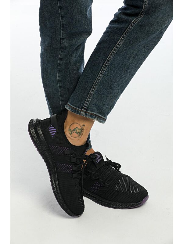 Yuvarlak Burunlu Bağcıklı Erkek Spor Ayakkabı - Görsel 4