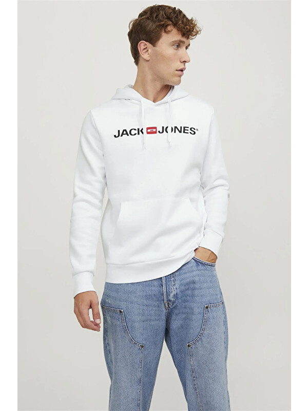 Jack & Jones Jjecorp Old Logo Regular Kapüşonlu Erkek Sweat 1213-7054
