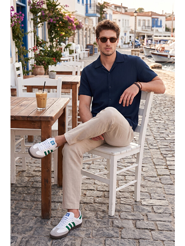 Buratti Pamuklu Regular Fit Klasik Yaka Kısa Kollu Gömlek CF26S125404