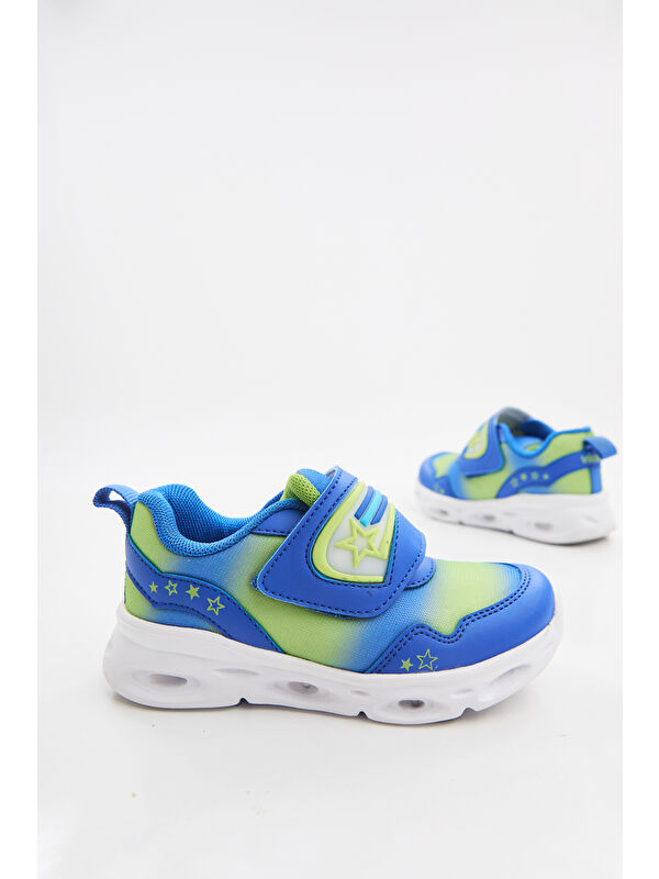 Kita II Işıklı Erkek Bebek Saks Mavi Spor Ayakkabı - Görsel 8