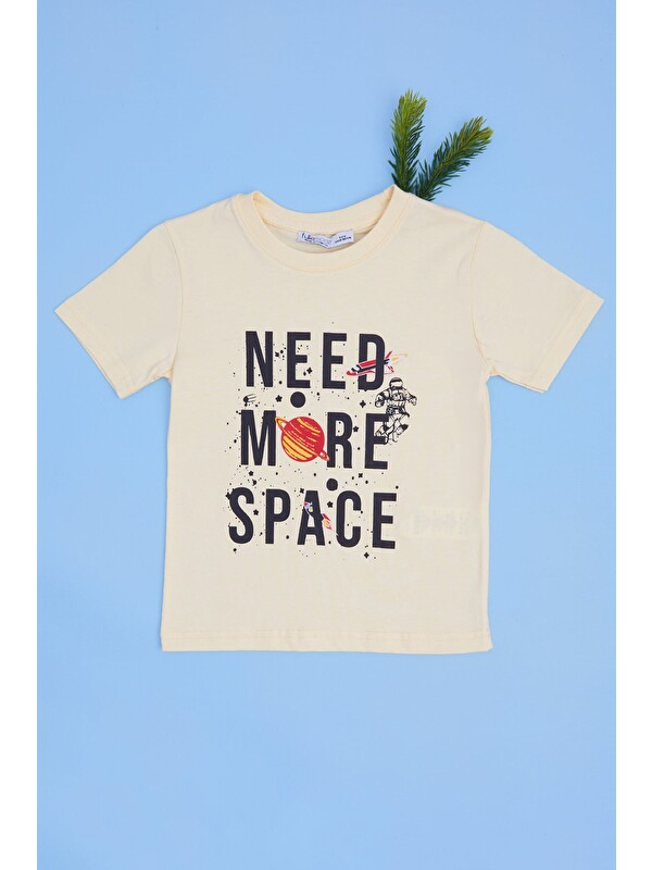 Fullamoda Need More Space Baskılı Erkek Çocuk Tişört