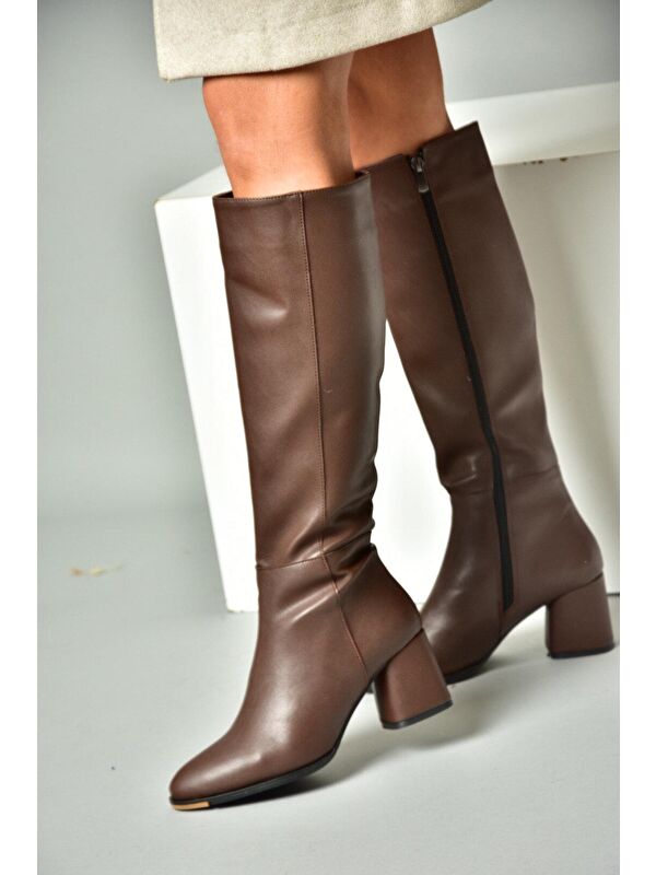 J848300109 Kahverengi Kadın Çizme - Görsel 7