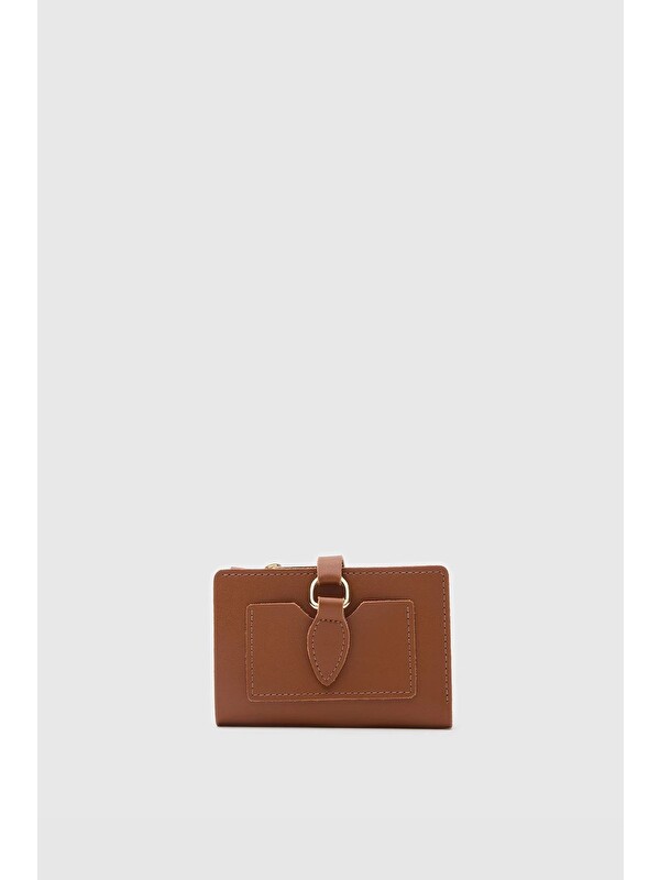 Shulebags Kiki Çıtçıt Kapamalı Kadın Cüzdan Taba