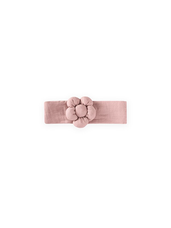 CİGİT Müslin Papatya Lastikli Bandana Pudra Pembe