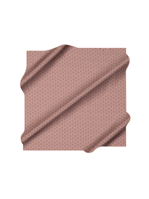 AKER Koyu Pembe 90X90 İpek Krep Saten Eşarp