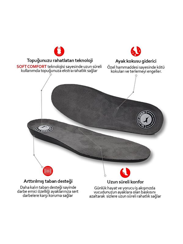 N20 Darbe Emici Ayakkabı Tabanlığı Gri - Görsel 4