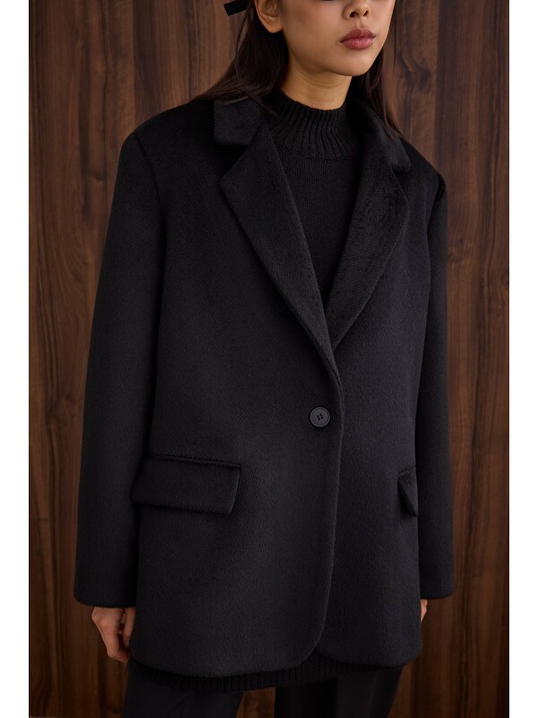 HE-QA Blazer Kaban Siyah