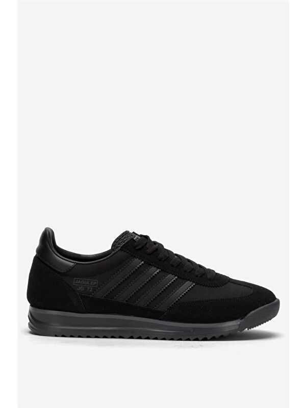 LİGER Erkek Günlük Rahat Taban Yumuşak Hafif Sneaker Bağcıklı Spor Ayakkabı Sİyah