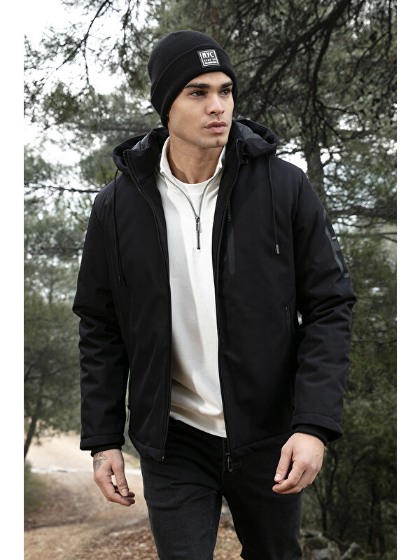 Buratti Regular Fit Çıkarılabilir Kapüşonlu Cepli Erkek Mont 497ALBERT