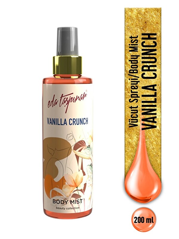 Eda Taşpınar Vanilla Crunch Vanilya Body Mist,Madagaskar’ın Eşsiz Kokusu, Baştan Çıkarıcı 200 ml