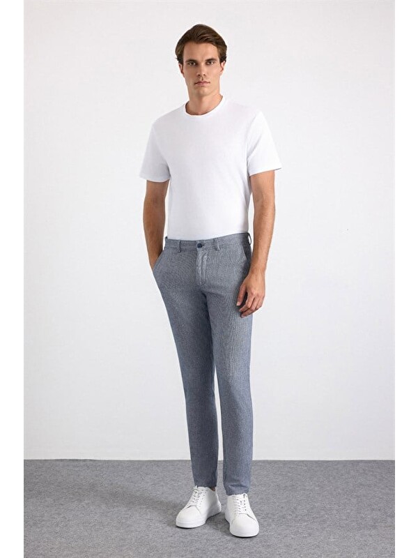 Süvari Lacivert Slim Casual Pantolon