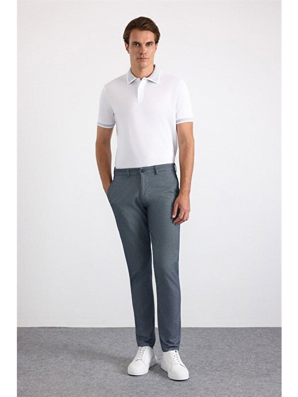 Süvari Lacivert Slim Casual Pantolon