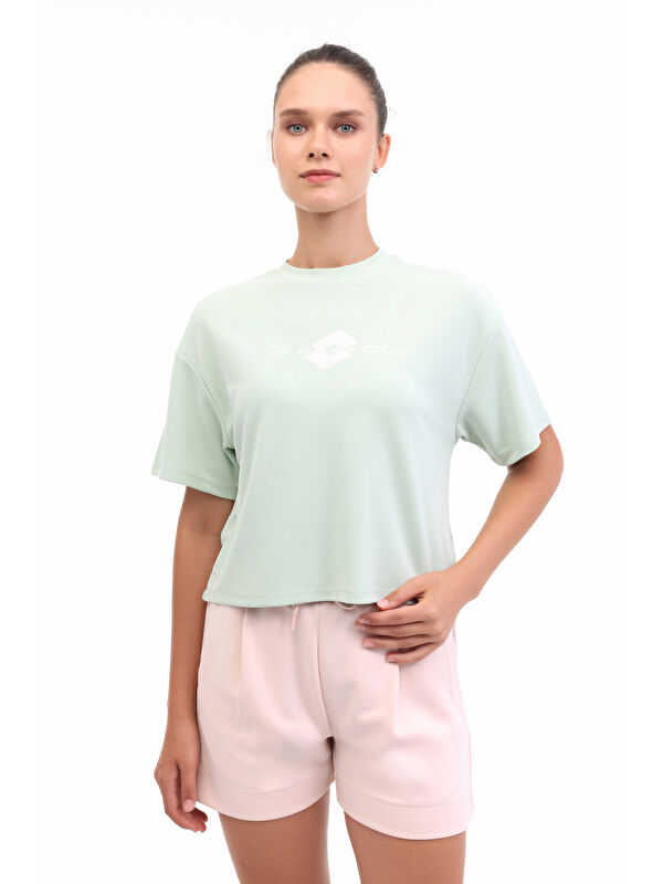 LOTTO W-EDSUMA TEE 5FX Yeşil Kadın Kısa Kol T-Shirt